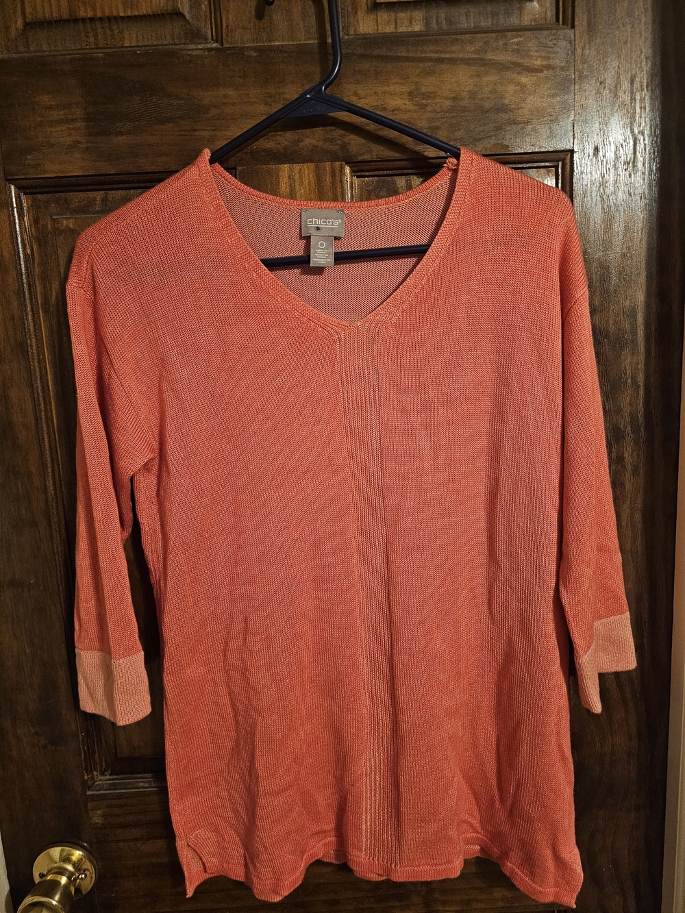 Chico's Coral-Blend V-Neck Tunic
